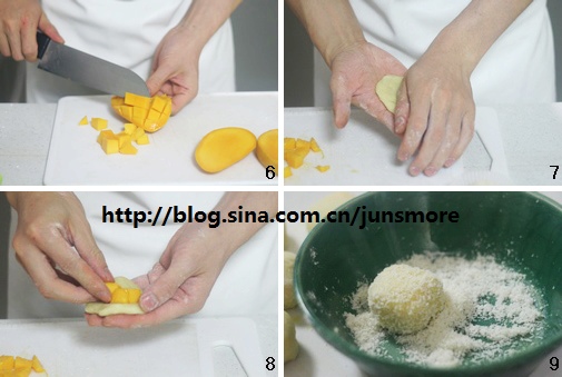 軟糯香甜,夏天的甜品---芒果糯米糍