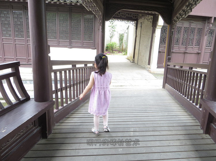 長(zhǎng)袖小坎肩和公主裙套裝（真人秀+視頻） - 明月的棒針?biāo)囆g(shù) - 明月的棒針?biāo)囆g(shù)