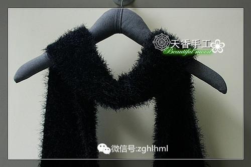 黑皮草~~~長圍巾---男士款--010 - 碧海---纏夢 - 天香手編工作室
