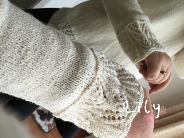 【Lily手工】--暮雪--牦牛絨花邊套衫 - Lily - Lily的手工編織天地
