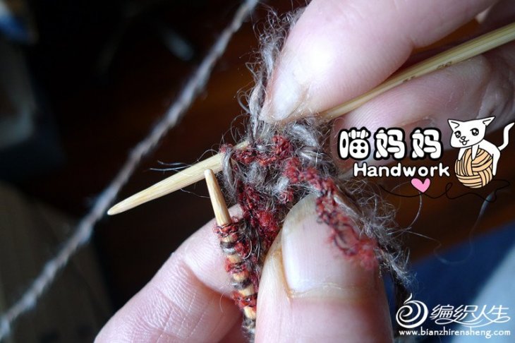 一種方便的雙色提花織法--雙手帶線 一種方便的雙色提花織法--雙手帶線
