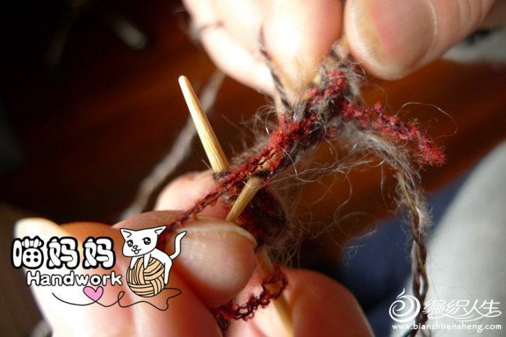 一種方便的雙色提花織法--雙手帶線 一種方便的雙色提花織法--雙手帶線