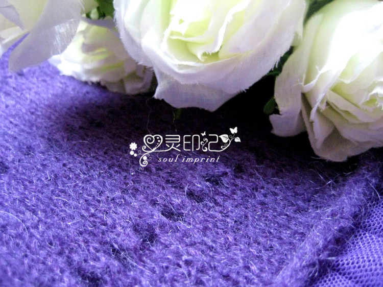 【心靈印記】紫黛—輕盈馬毛花邊衣 - 心靈印記 - 指間紗