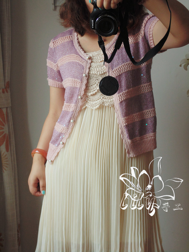 【Lily手工】--夏荷--亮片與蕾絲的美妙結(jié)合--6月花群作業(yè) - Lily - Lily的手工編織天地