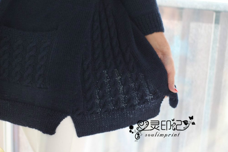 【心靈印記】柔情——仿淘寶側(cè)片麻花大開衫 - 心靈印記 - 指間紗