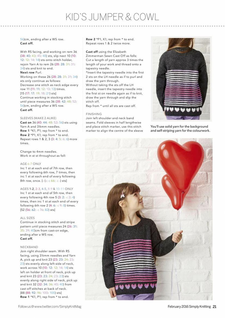 Simply Knitting  February 2016 - 輕描淡寫 - 輕描淡寫
