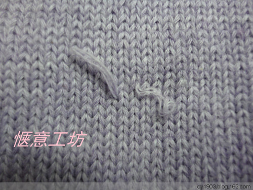 羊絨衫修補(bǔ)（一根斷頭的修補(bǔ)） - 愜意工坊 - 愜意工坊的博客