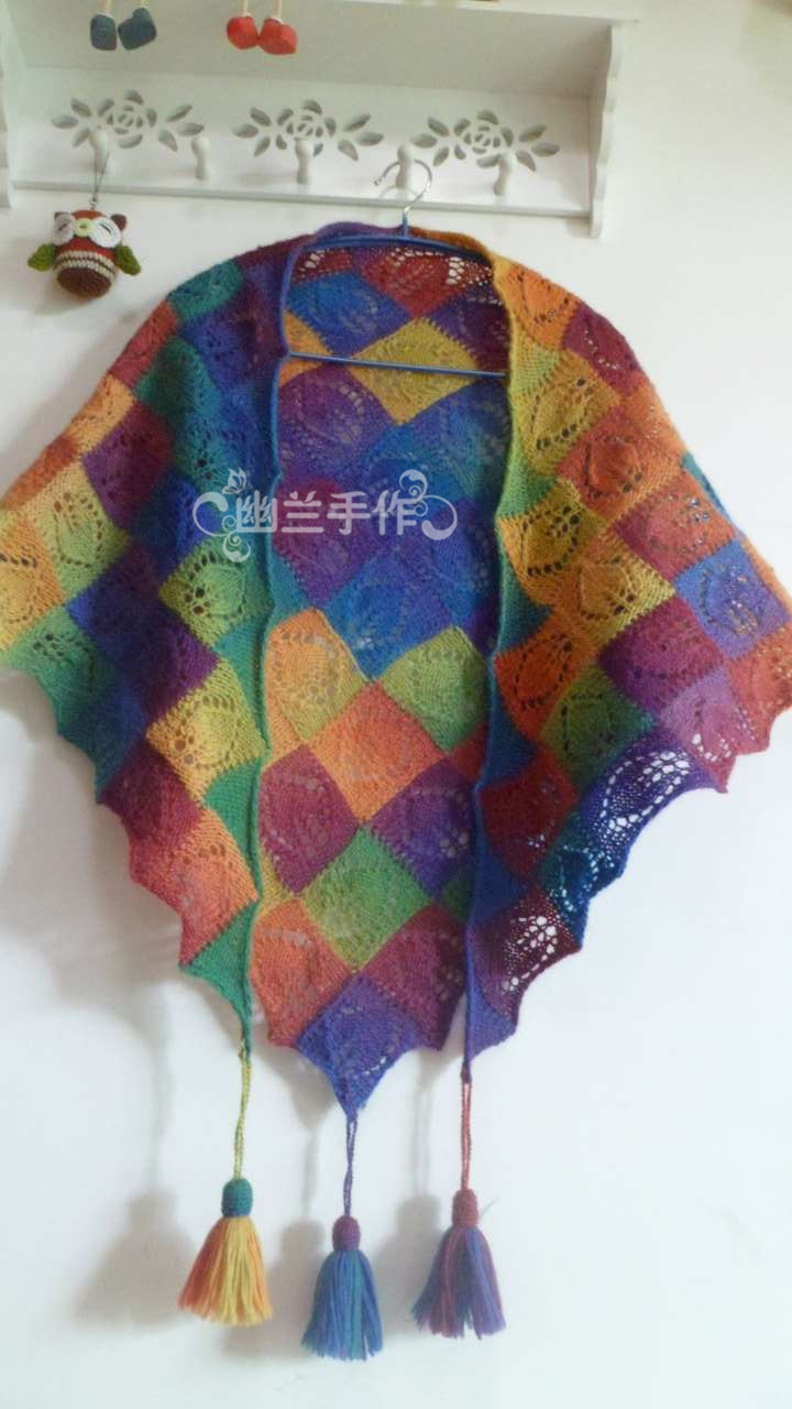 彩葉～～～仿東倒西歪披肩45 - 空谷幽蘭 - 指尖的溫柔～幽蘭の編織時(shí)光