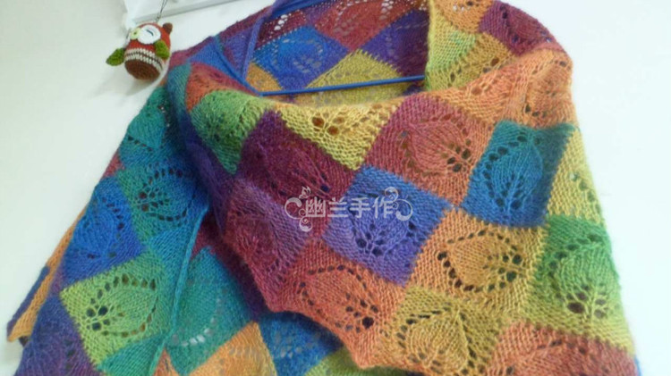 彩葉～～～仿東倒西歪披肩45 - 空谷幽蘭 - 指尖的溫柔～幽蘭の編織時(shí)光
