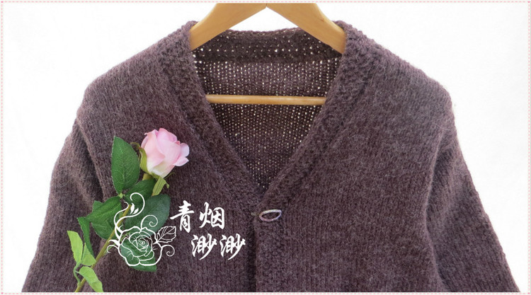 沉醉-----寬松A擺羊開(kāi)衫外套 - 青煙渺渺 - 青煙渺渺