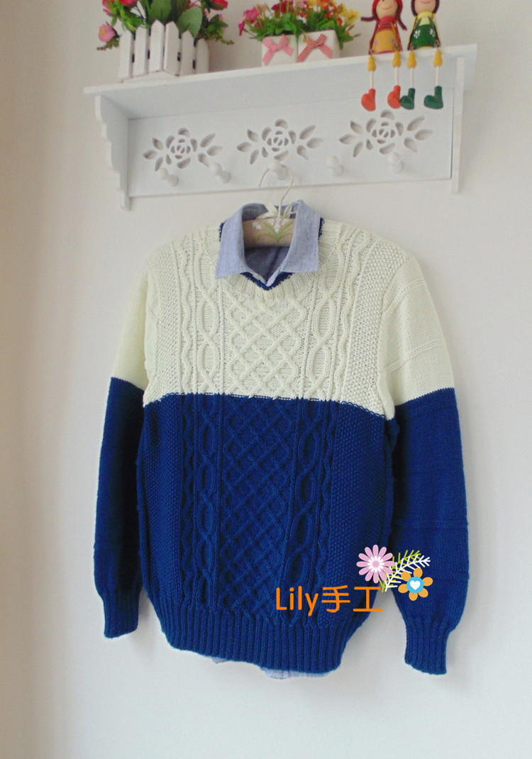 【Lily手工】--初日--兒子的撞色毛衣 - Lily - Lily的手工編織天地