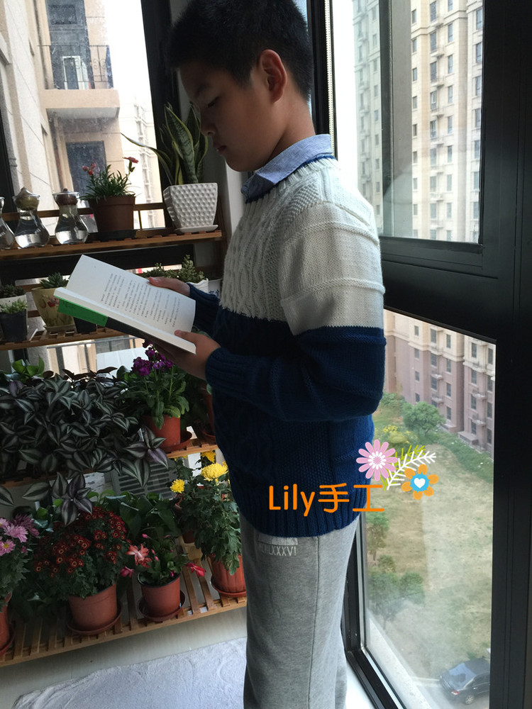 【Lily手工】--初日--兒子的撞色毛衣 - Lily - Lily的手工編織天地