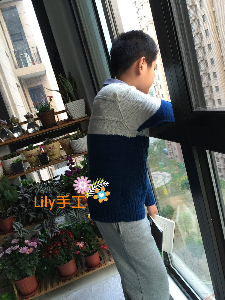 【Lily手工】--初日--兒子的撞色毛衣 - Lily - Lily的手工編織天地