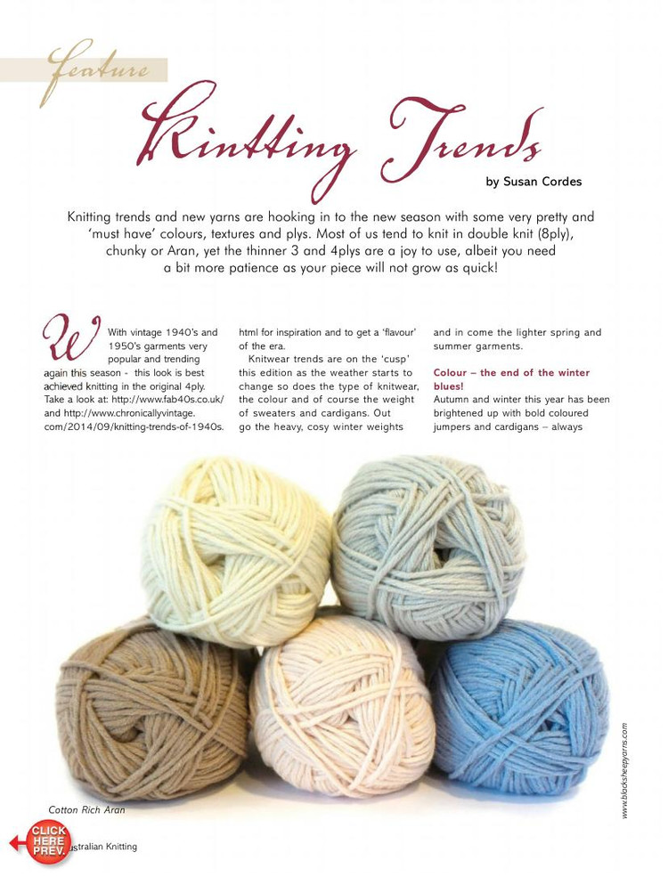Australian Knitting Volume 7 No 3 2015 - 輕描淡寫 - 輕描淡寫