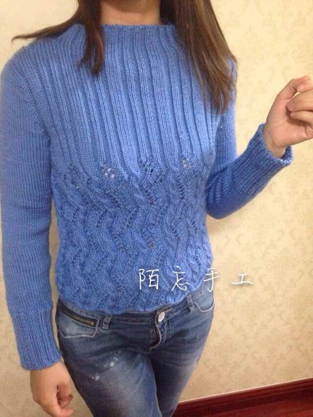天凈沙  秋思------菲利斯絨優(yōu)雅套頭衫 - 陌陌 - 陌忘手工博客