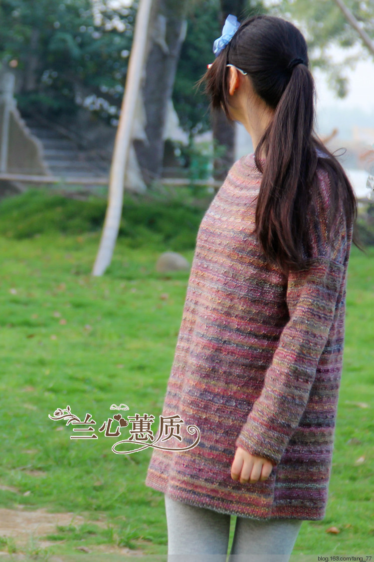 朝霞*山水之間~~~~大愛(ài)休閑款一字領(lǐng)中長(zhǎng)款套頭衫（蘭心蕙質(zhì)） - 蘭心蕙質(zhì) - 蘭心蕙質(zhì)藍(lán)云海