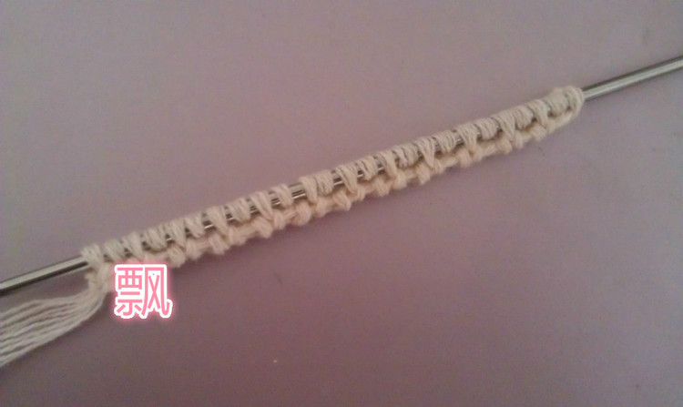 雙羅紋起頭的方法 - 飄 - 將平針進(jìn)行到底