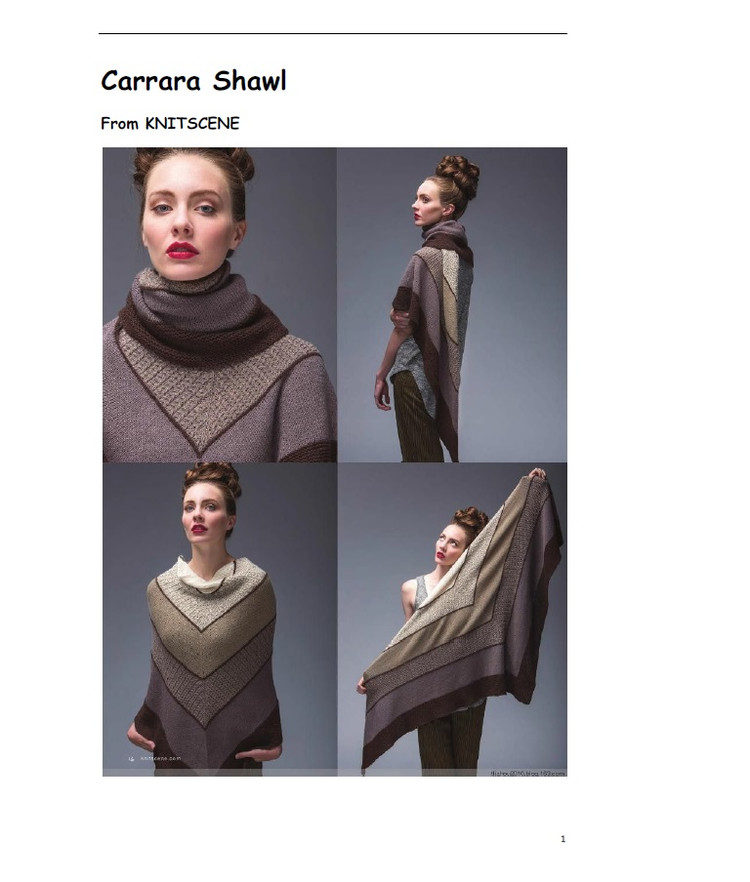 小熊翻譯——Carrara Shawl卡拉拉 意大利風(fēng)情拼色披肩 - ferrero1869 - 小熊的天地