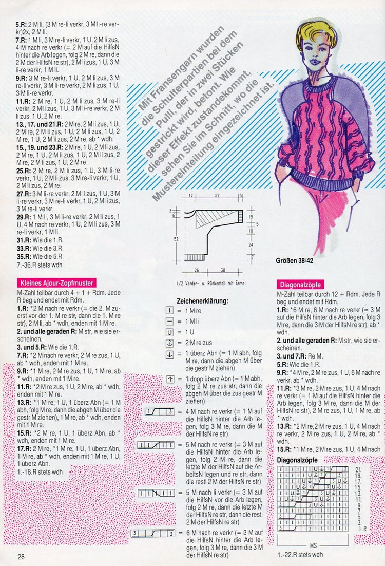 Diana №34  Die schonsten Zopf-Lochmuster - 輕描淡寫(xiě) - 輕描淡寫(xiě)