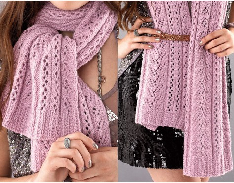 LACE PANEL SCARF（邂逅） - 雨楓 - 雨楓的編織生活