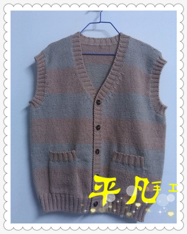 201410 休閑----實(shí)用簡(jiǎn)單的開(kāi)衫背心 - 平凡 - 平凡的編織小屋