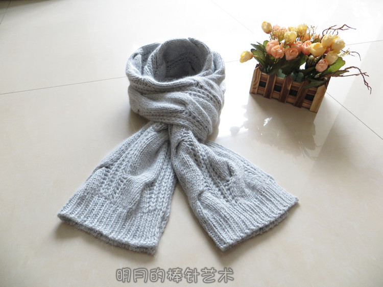男女款實(shí)用麻花圍巾、圍脖（真人秀+視頻） - 明月的棒針?biāo)囆g(shù) - 明月的棒針?biāo)囆g(shù)