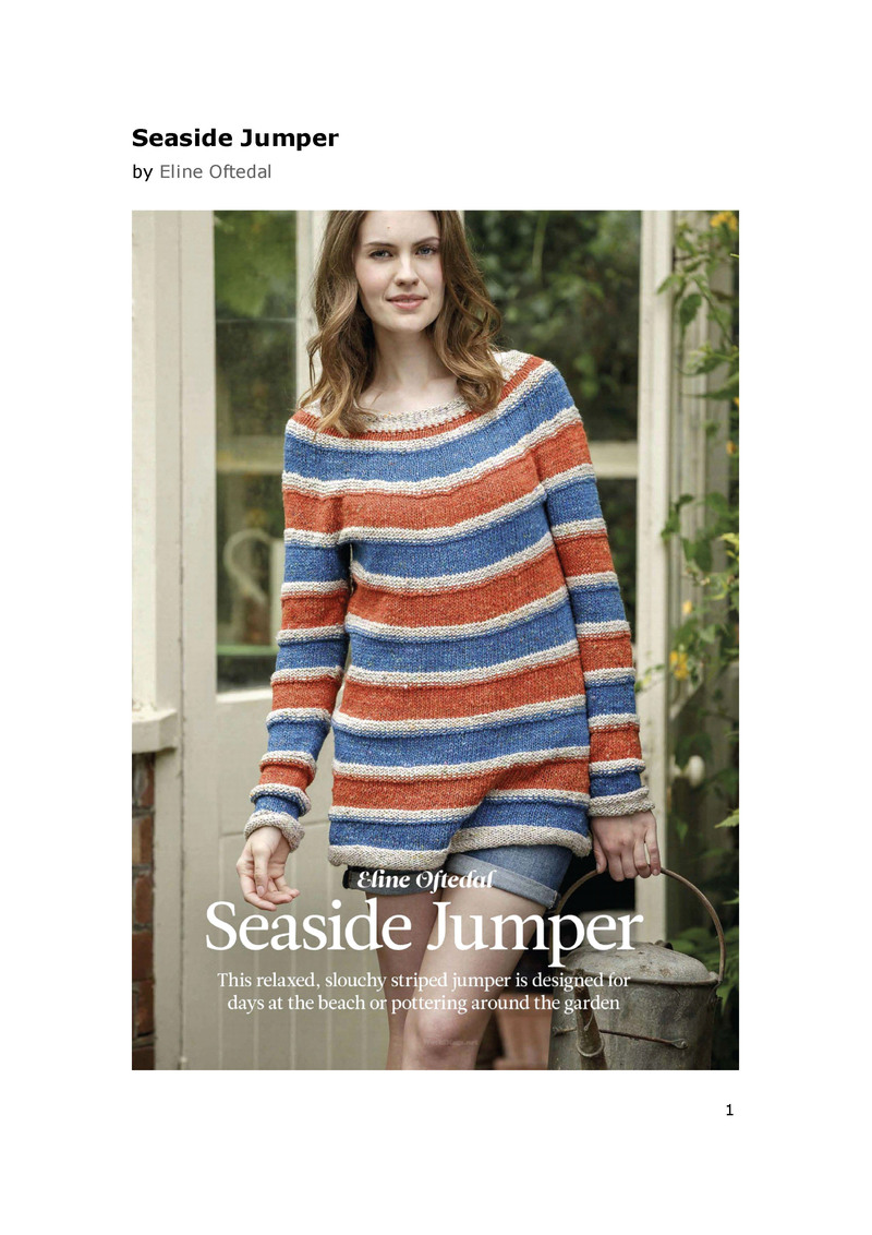 花奴翻譯——海邊 Seaside Jumper 女士長(zhǎng)款套衫 - 愛編織的花奴 - 花奴的博客