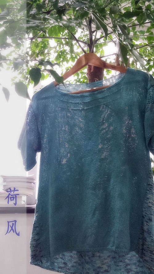 青瓷————麻線短袖衫 - 七月.荷風(fēng) - 水殿風(fēng)來