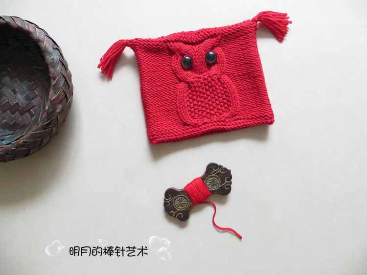 超萌中性貓頭鷹帽子+圍巾（零基礎(chǔ)視頻） - 明月的棒針?biāo)囆g(shù) - 明月的棒針?biāo)囆g(shù)