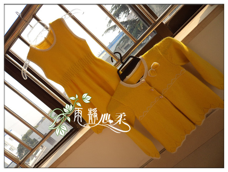 糖果——女童羊絨背心裙+開(kāi)衫 - 雨靜 · 心柔 - 鉤絲編線坊