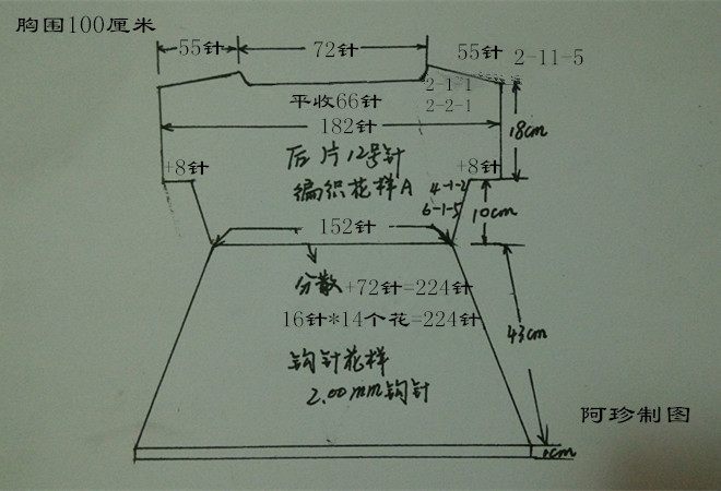 “孔雀公主”連衣裙【原創(chuàng)】——九色鹿艾力克段染亞麻蕾絲線 - 阿珍 - 阿珍手工編織