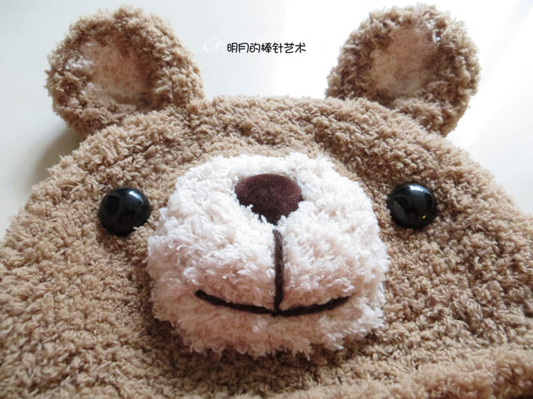 可愛小熊護耳帽（零基礎(chǔ)視頻） - 明月的棒針?biāo)囆g(shù) - 明月的棒針?biāo)囆g(shù)