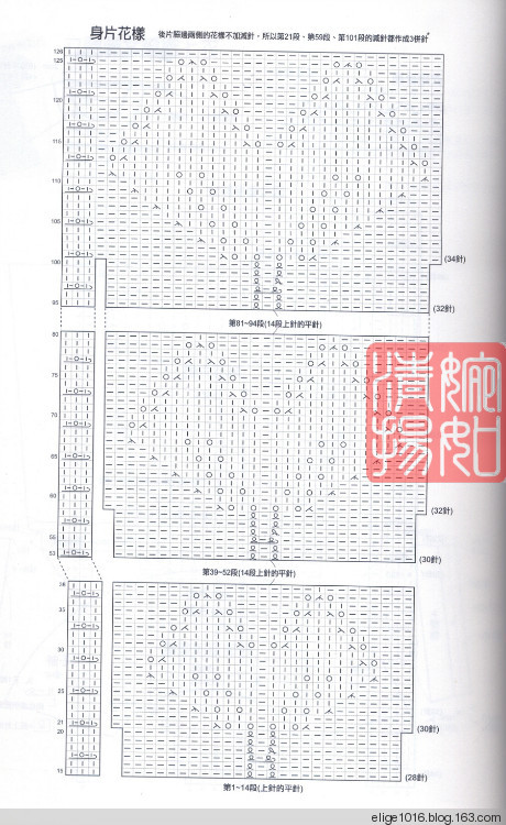 從領(lǐng)口往下織葉子兩件 - 采蓮南塘秋 -  婉如清揚(yáng)