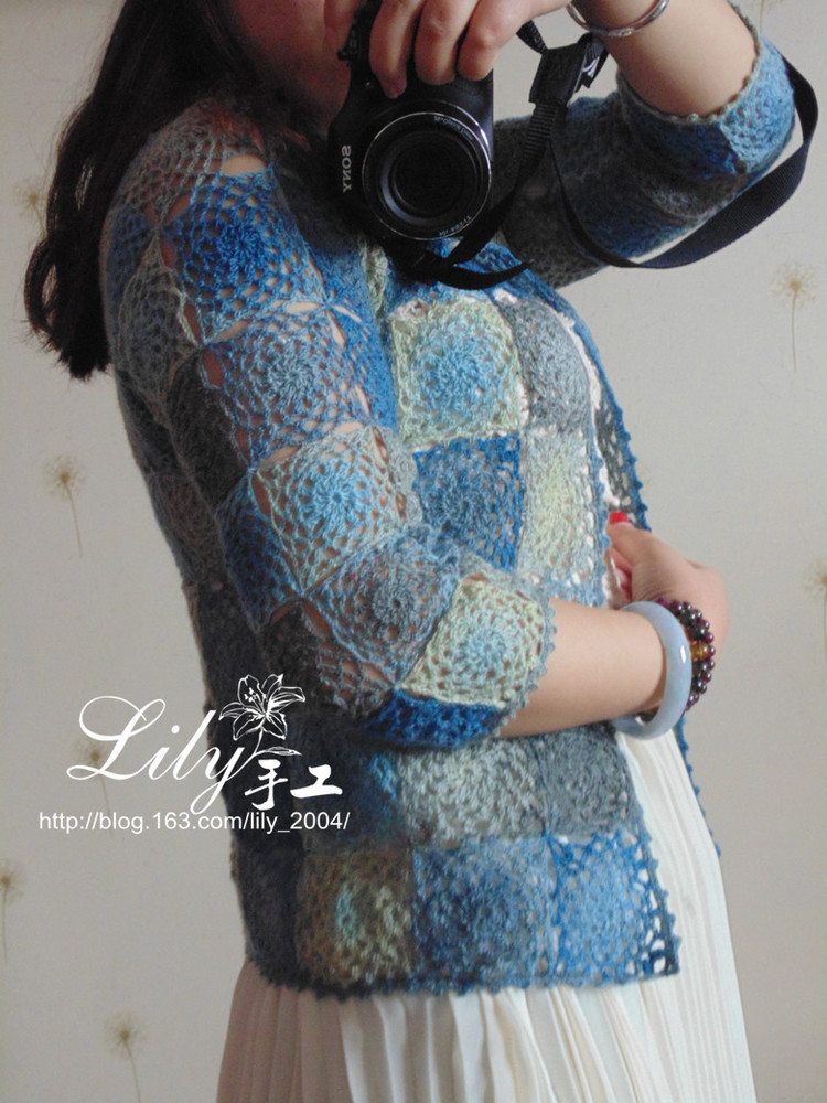 【Lily】--如黛--暖春拼花小開衫 - Lily - Lily的手工編織天地