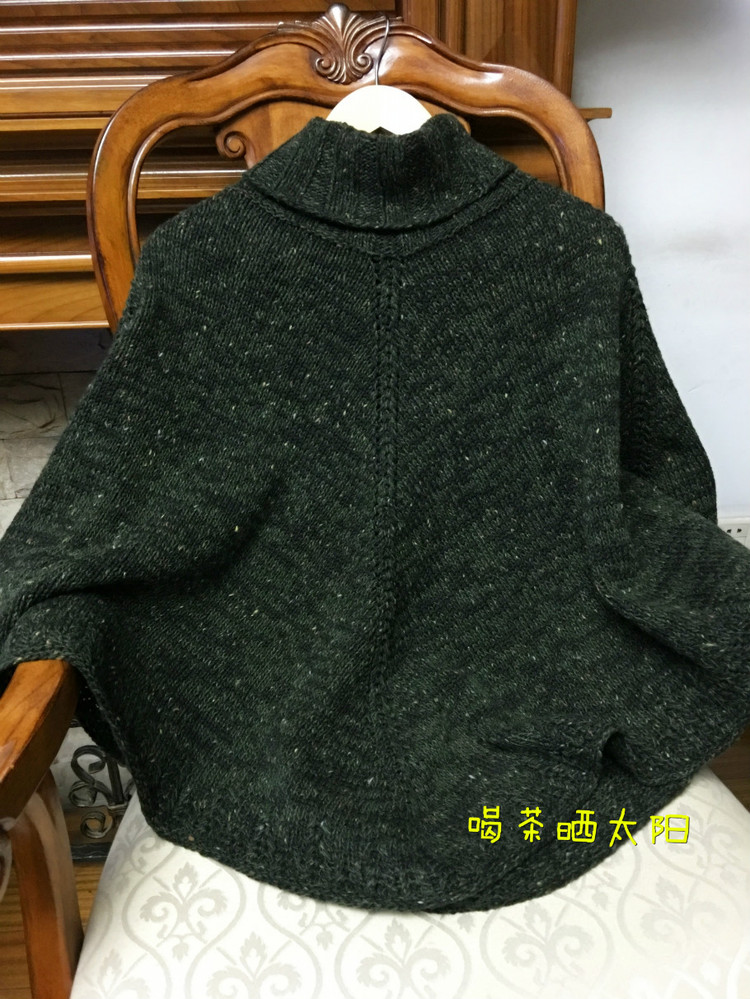 夜行--羊絨花點線混紡斗篷（2015-17） - 喝茶曬太陽 - 喝茶曬太陽的博客