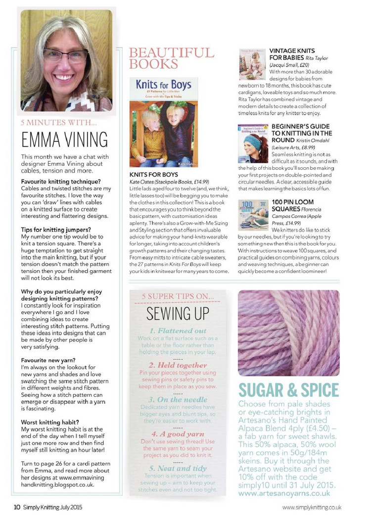 Simply Knitting Issue 135 2015 - 輕描淡寫 - 輕描淡寫