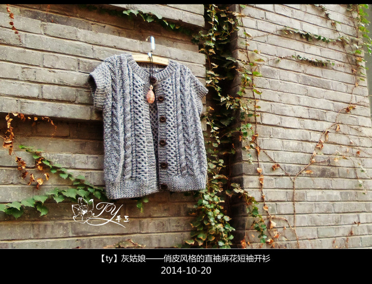 1454——灰姑娘——俏皮風(fēng)格的直袖麻花短袖開(kāi)衫 - ty - ty 的 編織博客