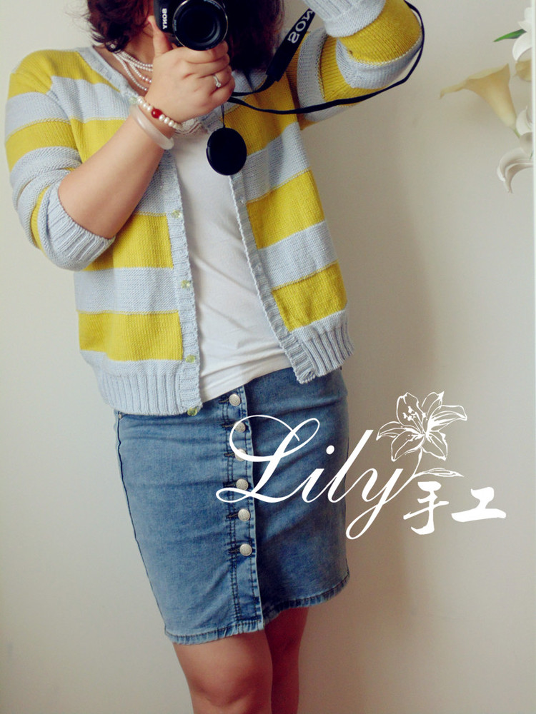 【Lily手工】--行云--蘆薈棉線休閑開衫 - Lily - Lily的手工編織天地