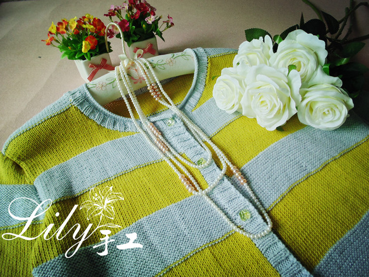【Lily手工】--行云--蘆薈棉線休閑開衫 - Lily - Lily的手工編織天地