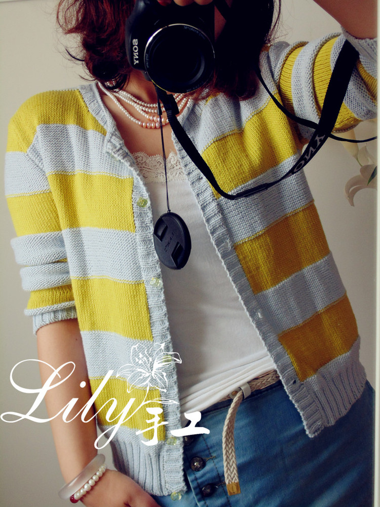 【Lily手工】--行云--蘆薈棉線休閑開衫 - Lily - Lily的手工編織天地