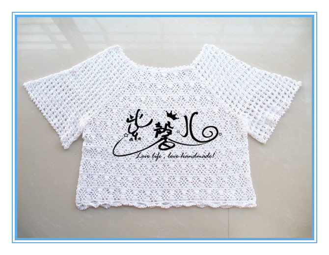 夏日的風(fēng)-白色蕾絲短款罩衫（2013.06.02完工） - 紫馨兒 - 紫色☆溫馨