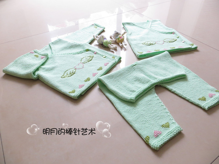 可愛小熊斜口袋馬甲（可以母子和母女裝） - 明月的棒針?biāo)囆g(shù) - 明月的棒針?biāo)囆g(shù)