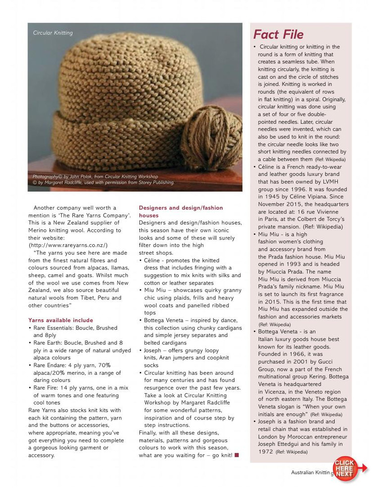 Australian Knitting Volume 7 No 3 2015 - 輕描淡寫 - 輕描淡寫