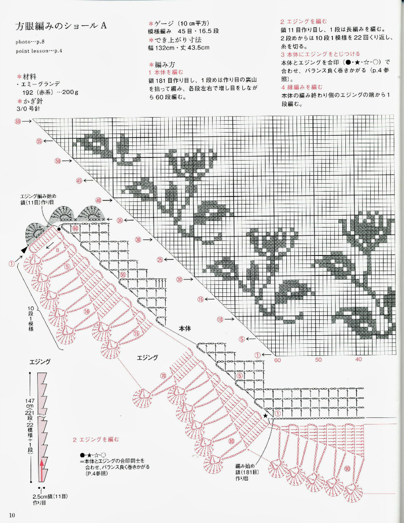 Rose motif shawl  stall 2013--玫瑰圖案圍巾 - 紫蘇 - 紫蘇的博客