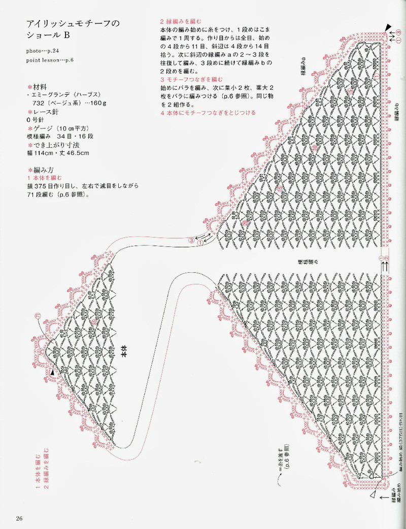 Rose motif shawl  stall 2013--玫瑰圖案圍巾 - 紫蘇 - 紫蘇的博客