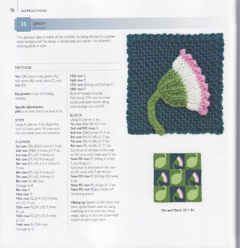 75 Floral Blocks to Knit - 紫蘇 - 紫蘇的博客