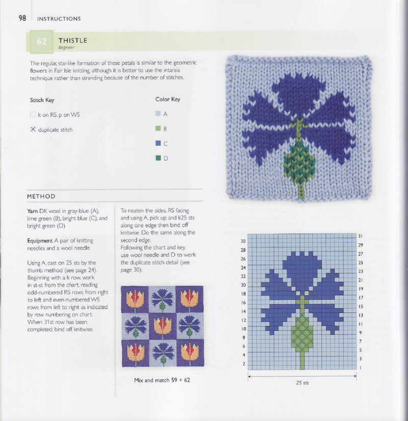 75 Floral Blocks to Knit - 紫蘇 - 紫蘇的博客