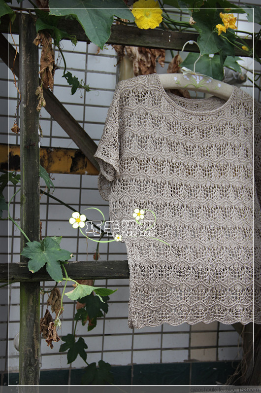 涼扇（2015.14）~~~ 蕾絲鏤空蝙蝠衫 - 巧手狒狒 - 狒狒的編織小屋