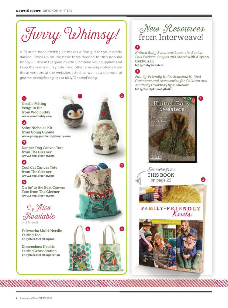 Interweave Knits： Gifts 2015 - 輕描淡寫 - 輕描淡寫