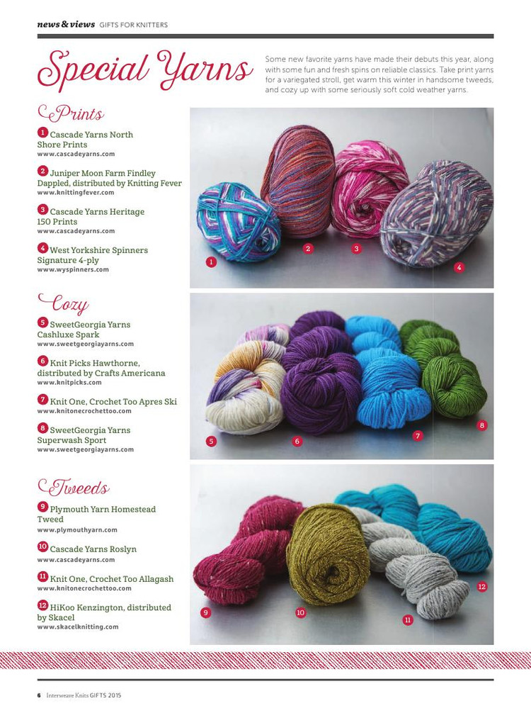 Interweave Knits： Gifts 2015 - 輕描淡寫 - 輕描淡寫